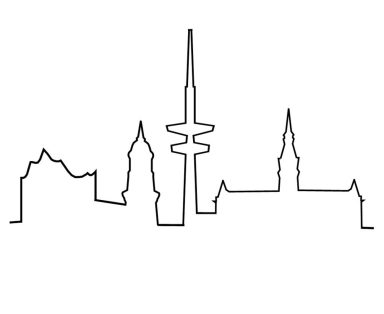 Christbaumkugel mit Skyline Gravur
