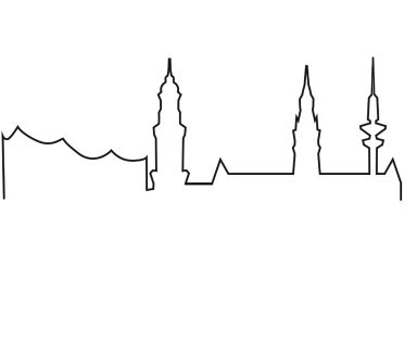 Christbaumkugel mit Skyline Gravur
