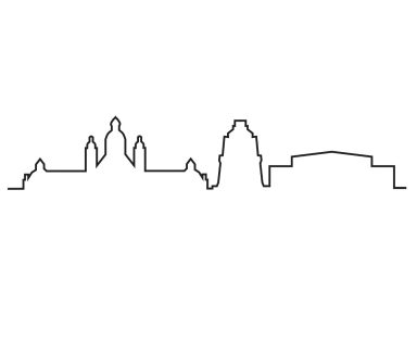 Christbaumkugel mit Skyline Gravur