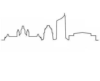 Christbaumkugel mit Skyline Gravur