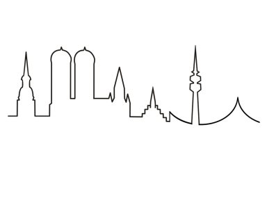 Christbaumkugel mit Skyline Gravur